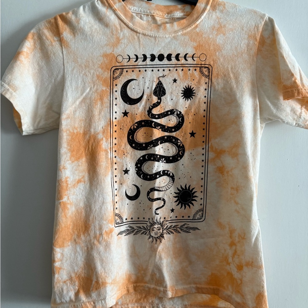 Buckle Orange and Black Celestial Short Sleeve Tee